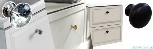 Oristo Montebianco szafka z umywalką Amelia 120x60x46 biały mat OR47-SD2S-120-2/UME-AM-120-92-C
