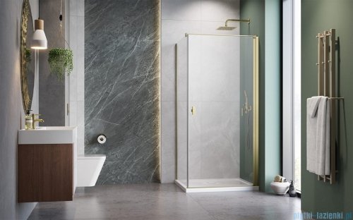 Radaway Nes Kdj I Brushed Gold kabina 90x70cm prawa szczotkowane złoto 10022090-99-01R/10039070-01-01