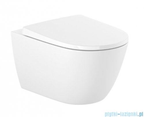 Roca Ona miska WC wisząca Rimless Vortex biała z powłoką Superglaze A34668CS00