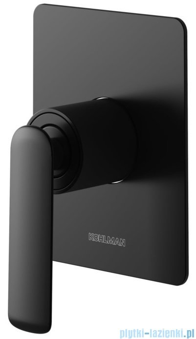 Kohlman Experience Black zestaw prysznicowy z deszczownicą 30 cm czarny mat QW220EBR30