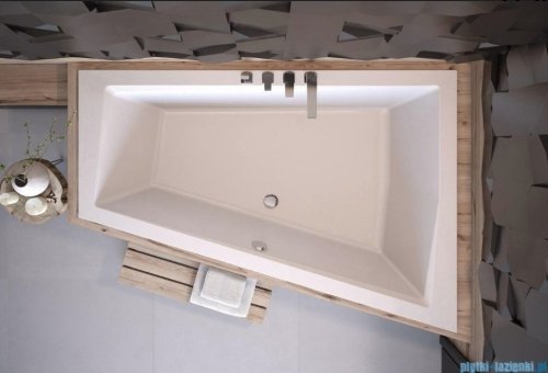 Besco Intima Duo 180x125cm wanna asymetryczna prawa + obudowa + syfon #WAID-180-NP/#OAP-180-INT/19975