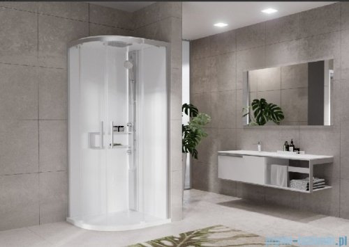Novellini Glax 2 2.0 kabina z hydromasażem 90x90 srebrna G22R99M1-1BB