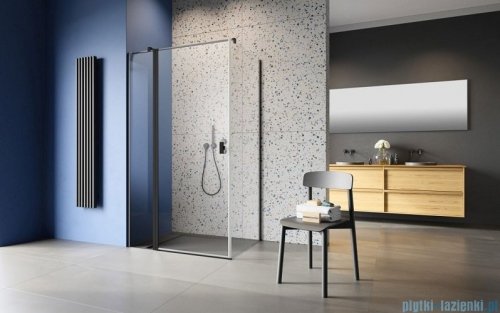 Radaway Nes 8 Black Kdj II kabina 120x70cm lewa czarny mat/szkło przejrzyste 10086120-54-01L/10089070-01-01