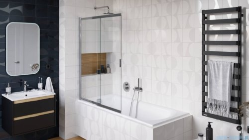 Excellent Tuto 2.0 szafka wisząca z umywalką PIK 60x50x46,5 cm front gładki niski czarny MLEX.2172.K.60.0165.BKBK