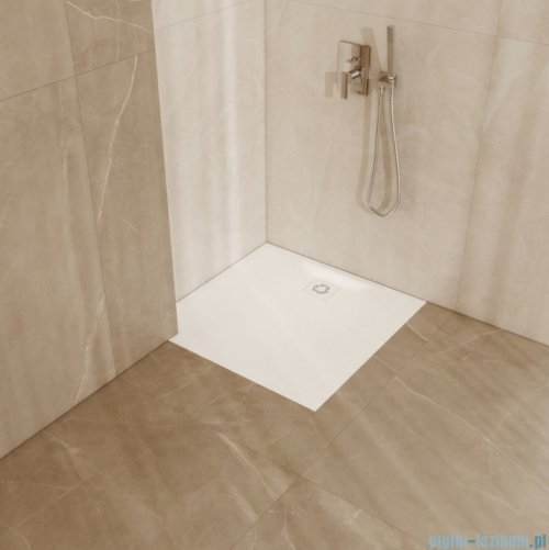 Schedpol Schedline Magnific brodzik kwadratowy White Stone 90x90x3,5cm 3SP.M1K-9090/B/ST-M9/B/ST
