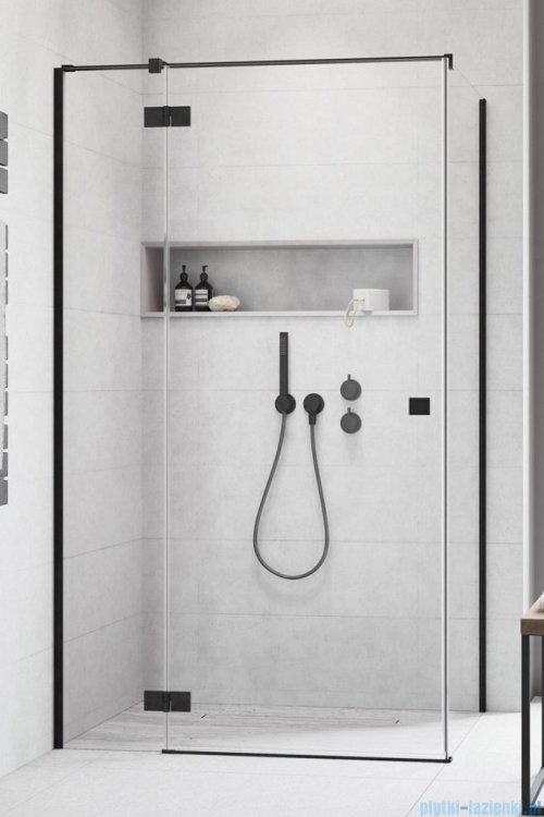 Radaway Essenza Black Kdj kabina 110x80cm lewa szkło przejrzyste 1385041-54-01L/1384051-01-01