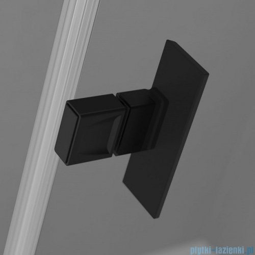 Radaway Nes 8 Black Kdj I kabina 80x80cm lewa czarny mat/szkło przejrzyste 10072080-54-01L/10089080-01-01