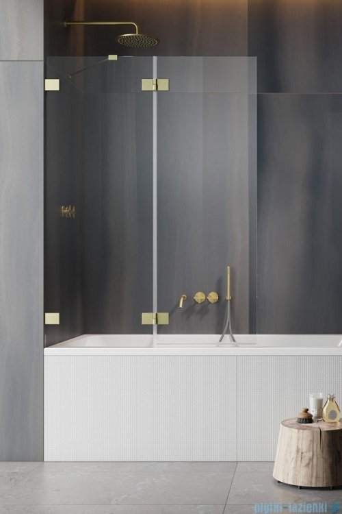 Radaway Essenza Pro Brushed Gold Pnd II parawan nawannowy 130cm lewy szczotkowane złoto 10102130-99-01L