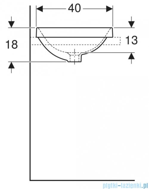 Geberit VariForm Umywalka okrągła wpuszczana w blat 40cm 500.700.01.2