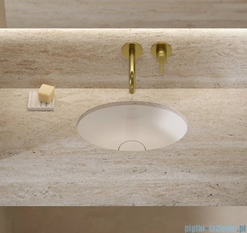 Omnires Shell M+ umywalka podblatowa 38x25 cm biały mat SHELL380UPBM