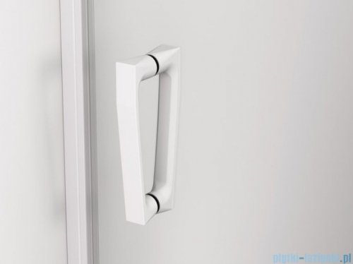 SanSwiss Cadura White Line drzwi wahadłowe 80cm jednoczęściowe prawe z polem stałym biały mat CA13D0800907