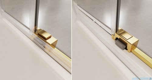 Radaway Idea Gold DWJ drzwi wnękowe 140cm lewe złoty połysk/szkło przejrzyste 387018-09-01L