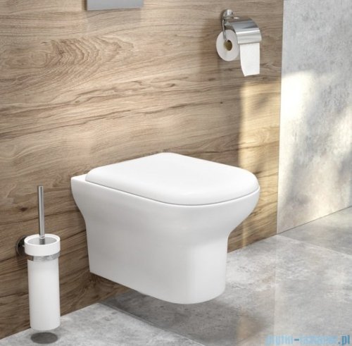 Oltens Gulfoss miska wisząca PureRim z powłoką SmartClean z deską wolnoopadającą 42508000