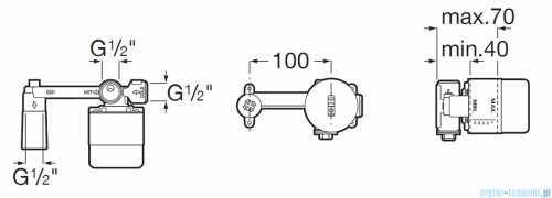 Roca element podtynkowy do baterii Chrom A525220603