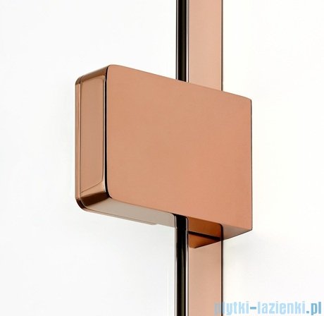New Trendy Eventa Copper Shine kabina prysznicowa przyścienna z drzwiami bocznymi 90x100x200 przejrzyste Lewa miedź połysk EXK-6511