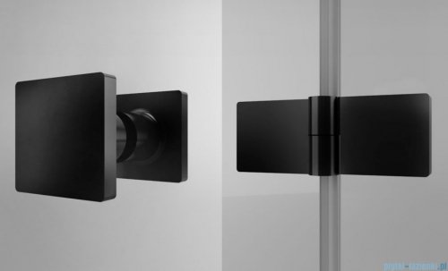 SanSwiss Annea Black Line kabina kwadratowa 100x100cm profile czarne AN13G10000607/AN13D10000607
