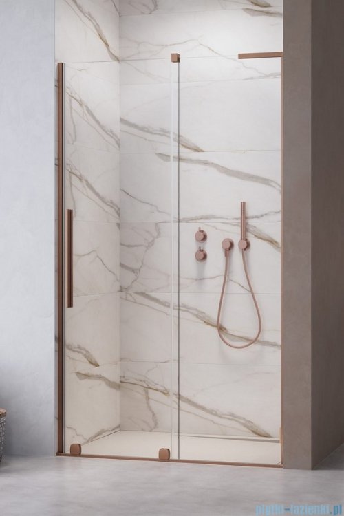 Radaway Furo SL Brushed Copper DWJ drzwi prysznicowe 90cm prawe szczotkowana miedź 10307472-93-01R/10110430-01-01