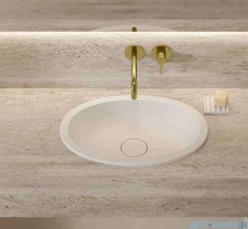 Omnires Shell M+ umywalka podblatowa 48x31 cm biały mat SHELL480UPBM