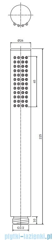 Omnires Microphone słuchawka prysznicowa 1-funkcyjna miedź MICROPHONEX-RCP