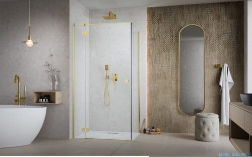 Radaway Essenza 8 Gold Kdj kabina 80x120cm lewa złoty połysk/szkło przejrzyste 10480512-01-01L/10470237-09-01L/10113120-01-01