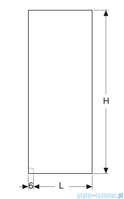 Geberit One kabina Walk-in 100x200 szkło przejrzyste 8mm 560.002.00.1