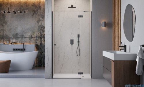 Radaway Essenza Brushed GunMetal Dwj drzwi wnękowe 100cm prawe szczotkowany grafit/szkło przejrzyste 1385014-92-01R