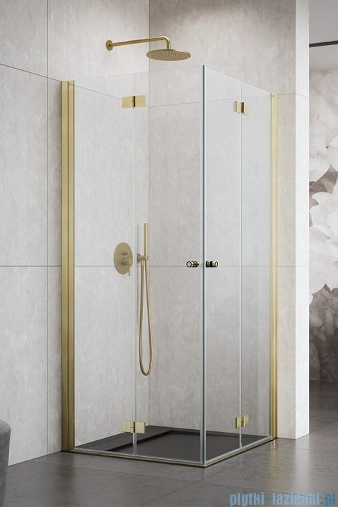 Radaway Nes KDD B Brushed Gold kabina 80x80 szczotkowane złoto 10024080-99-01L/10024080-99-01R
