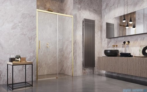 Radaway Idea Gold DWJ drzwi wnękowe 110cm prawe złoty połysk/szkło przejrzyste 387015-09-01R