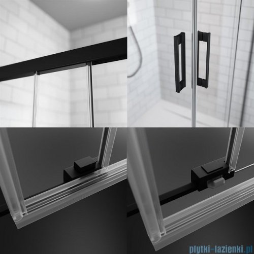 Radaway Idea Black Kds kabina prysznicowa 110x80 prawa czarny mat/szkło przejrzyste 10115110-54-01R/10117080-01-01