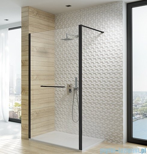 Sanplast Altus PI/ALTIIa kabina walk-in 110x212 cm czarny matowy 600-121-2551-59-401