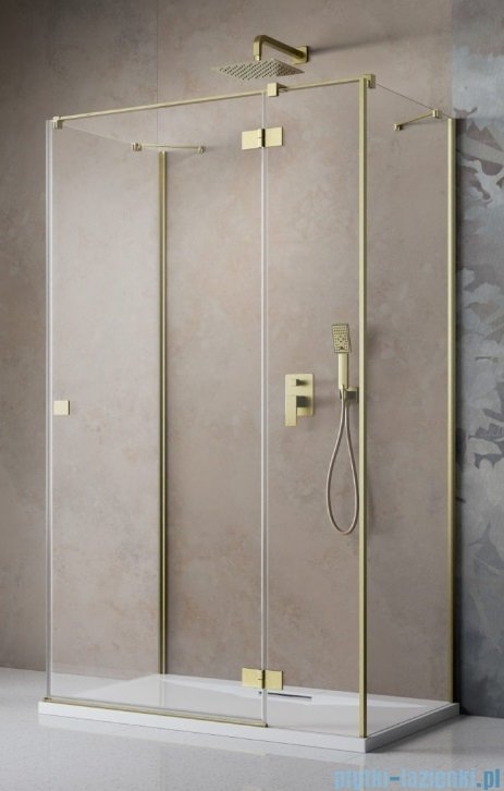 Radaway Essenza Brushed Gold Kdj+S kabina 70x80x70cm prawa szczotkowane złoto 1384048-01-01/1385021-9901R/1384048-01-01