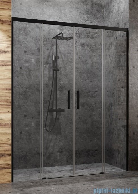 Radaway Idea Black Dwd drzwi wnękowe 140cm szkło przejrzyste 387124-54-01