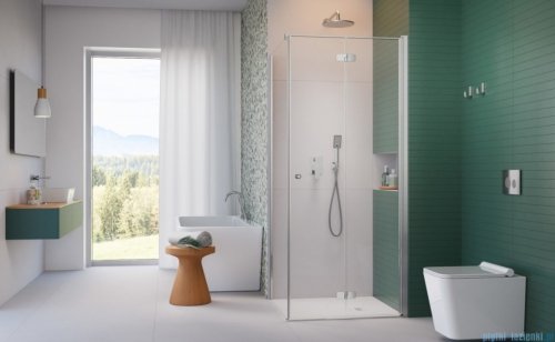 Radaway Fuenta Kdj B kabina 90x75cm prawa chrom połysk szkło przejrzyste 1384082-01-01R/1384049-01-01