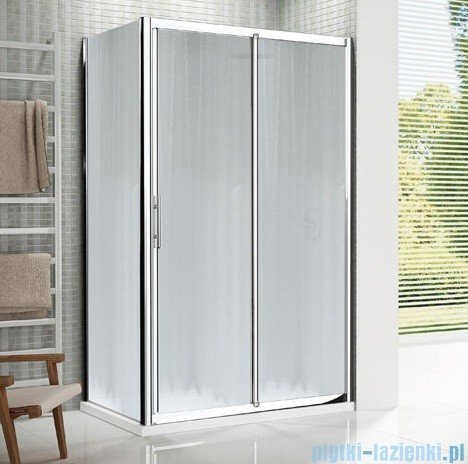 Novellini Drzwi prysznicowe przesuwne LUNES 2P 150 cm szkło przejrzyste profil srebrny LUNES2P150-1B