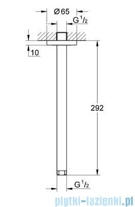 Grohe Ondus Rainshower przepust stropowy 292mm chrom 28497000