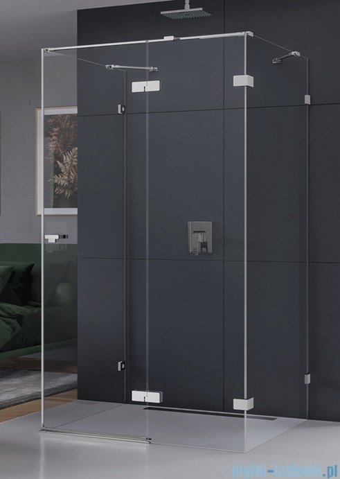 New Trendy Eventa kabina prysznicowa przyścienna 90x80x200 cm przejrzyste Prawa EXK-4578
