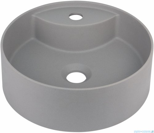 Deante SILIA Umywalka granitowa nablatowa z miejscem na baterię Ø36 szary metalik CQS_SU4B
