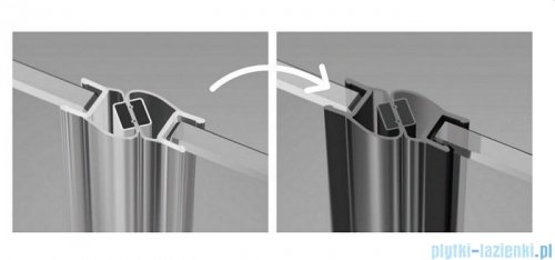 Radaway Nes Black Dwj II drzwi wnękowe 110cm prawe czarny mat/szkło przejrzyste 10036110-54-01R