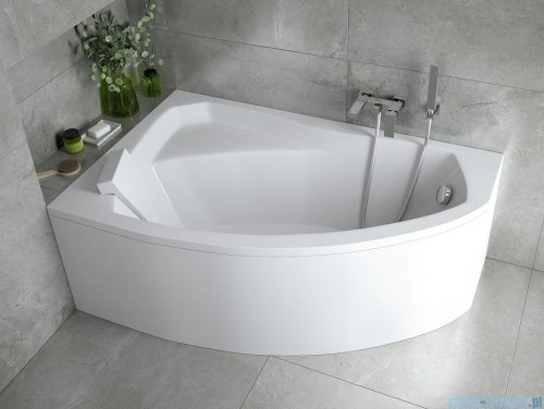 Besco Rima 160x100cm wanna asymetryczna lewa + obudowa + syfon #WAR-160-NL/OAR-160-P/L/19975