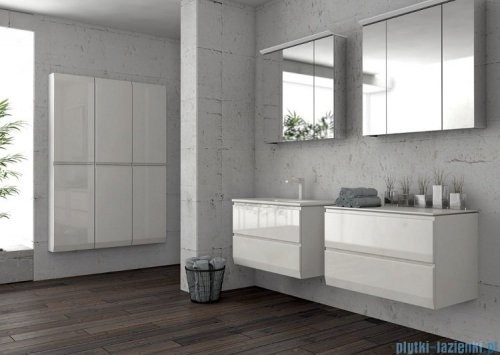 Oristo Brylant szafka z umywalką wisząca 79x50x45 biały połysk OR36-SD2S-80-1-V3/UME-BD-80-91