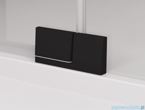 SanSwiss Cadura Black Line drzwi wahadłowe 75cm jednoczęściowe prawe z polem stałym czarny mat CA13D0750607