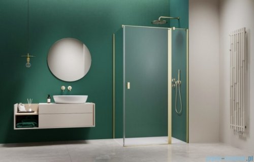 Radaway Nes 6 Kdj II Brushed Light Gold kabina 100x80cm prawa szczotkowane jasne złoto 10032100-98-01R/10039080-01-01