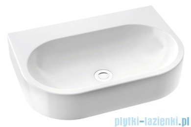 Marmorin Pia 600 umywalka wisząca 60x41 bez przelewu z otworem na baterie biała 571060020011