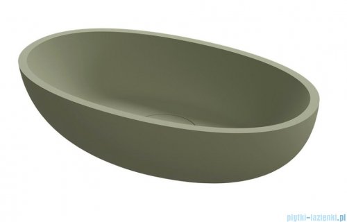Riho Limited Escala owalna umywalka nablatowa 55x32x15 cm MOSS GREEN W030001Z22 