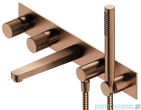 Omnires Contour bateria wannowa 5-otworowa podtynkowa miedź szczotkowana CT8037/1CPB