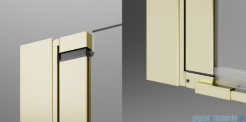 Radaway Nes Brushed Light Gold DWSB Drzwi wnękowe 110cm W3  lewe szczotkowane jasne złoto szkło przejrzyste 10044650-98-01L/10045450-01-01
