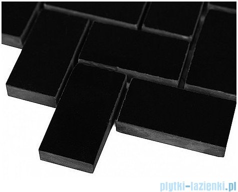 Dunin Black &amp; White Pure Black Herringbone 48 mozaika kamienna 28,5x30,5cm