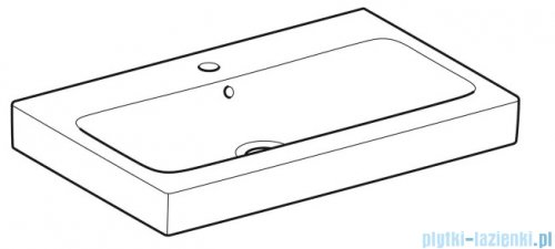 Geberit iCon Umywalka ścienna z otworem na baterię z przelewem 75x48,5 cm KeraTect 124075600