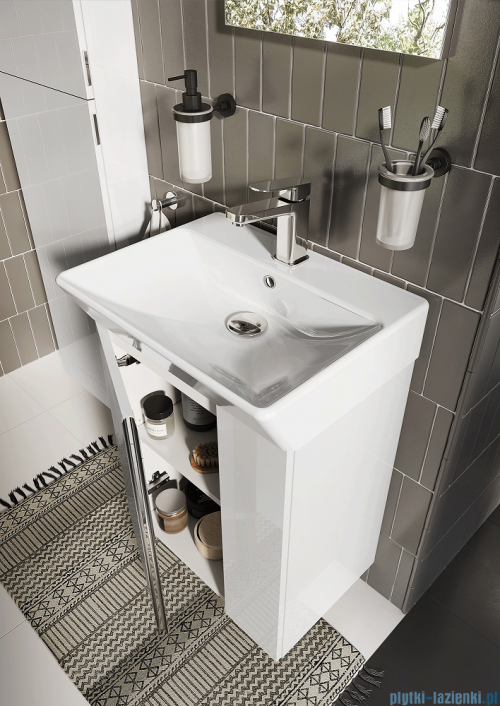 Elita Skye Set szafka z umywalką komplet 50x70x38cm biały połysk 168348