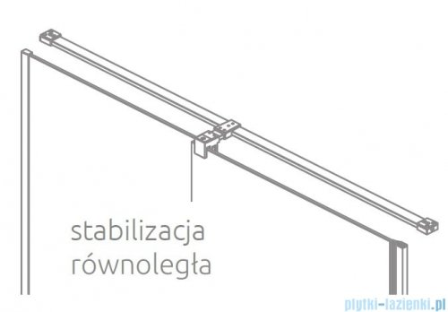 Radaway Furo Black DWJ drzwi prysznicowe 150cm lewe szkło przejrzyste 10107772-54-01L/10110730-01-01
